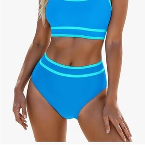 Vibrant Blue and Aqua Bikini Set
